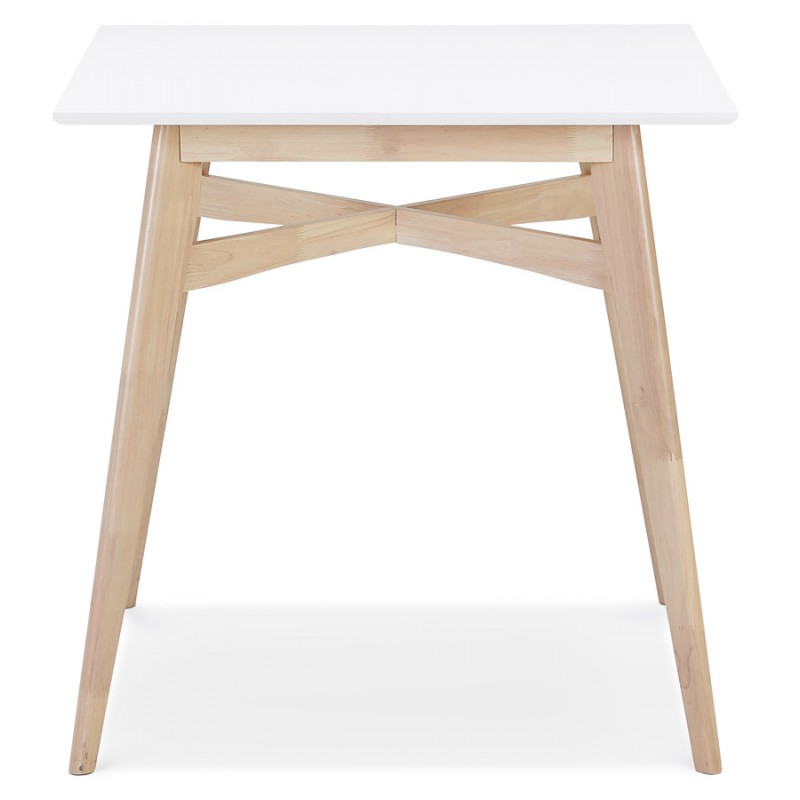 Table haute en bois et plateau carré (90x90 cm) NIMROD (blanc) - image 63191