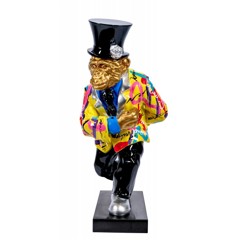 Decorative resin statue MONKEY PEDROS (H66 cm) (multicolored) - image 63227