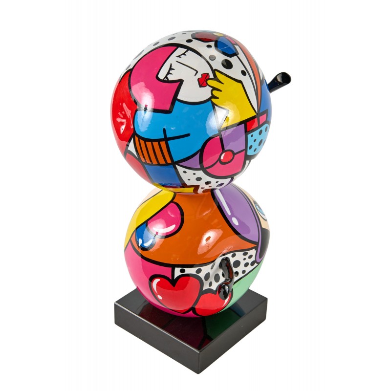 Estatua decorativa de resina DUO POMMES (H48 cm) (multicolor) - image 63251