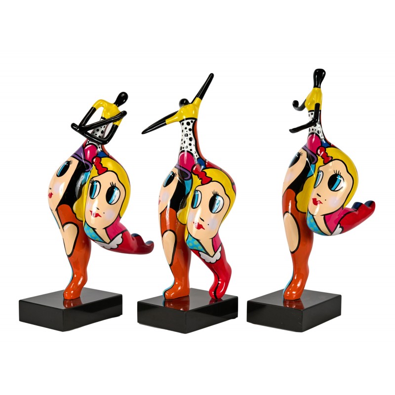 Set de 3 estatuas decorativas de resina SISTER (H50 cm) (multicolor) - image 63261
