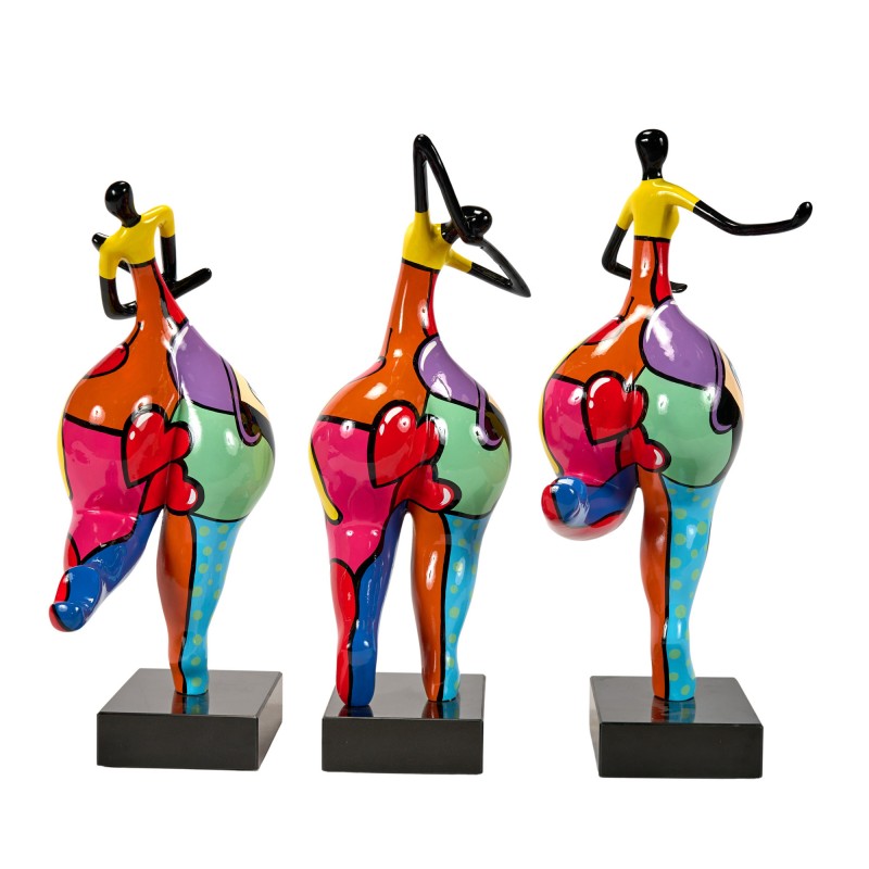 Set de 3 Statues décoratives en résine SISTER (H50 cm) (multicolore) - image 63262