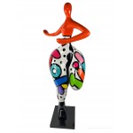 Statue décorative design FEMME DANSEUSE en résine (H140 x L60 cm) (multicolore)