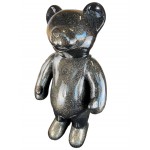Statua decorativa di design TEDDY in resina (H146 x L95 cm) (glitter nero)