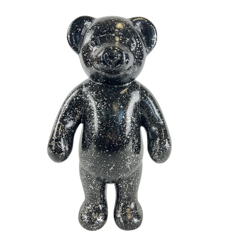 Estatua de diseño decorativo TEDDY en resina (H146 x W95 cm) (moteado negro) - image 63417